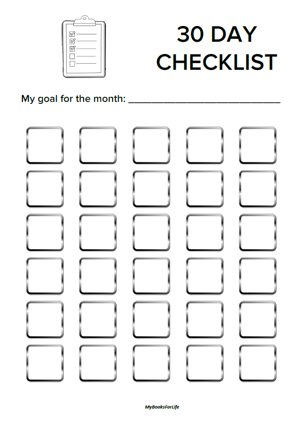 Checklist: 30 Days&nbsp;White